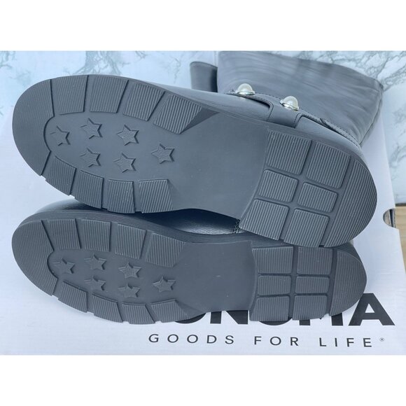 Sonoma Girls Black Knee-High Boots With Pearl Accents & Memory Foam Size 5 - Picture 4 of 7